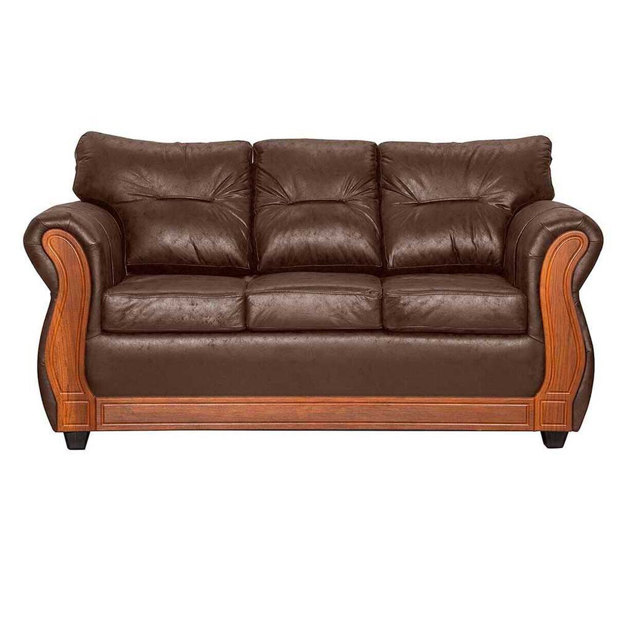 Sof&aacute; Black Factory Toronto 3 Cuerpos Chocolate