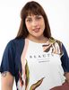 Polera Con Estampado Manga Corta Mujer Extralindas