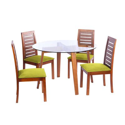 Juego de Comedor Latam Home Valencia 4 Sillas Pistacho