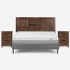 Cama Europea Rosen Full Pratta + Respaldo Dolce + 2 Veladores