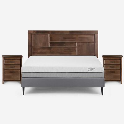 Imagen 1 del producto Cama Europea Rosen Full Pratta + Respaldo Dolce + 2 Veladores