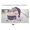 Cuna Moisés 5 en 1 con Vibración Mosquitero Lubabycas Rosada