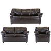 Juego de Living Muebles America Santa Fe Sofá 3 Cuerpos + Sofá 2 Cuerpos + Sillón 1 Cuerpo Café Moro