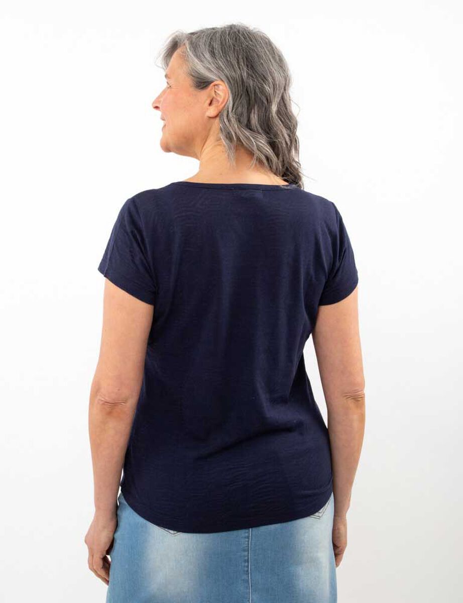 Polera Con Estampado Manga Corta Mujer Portman Club