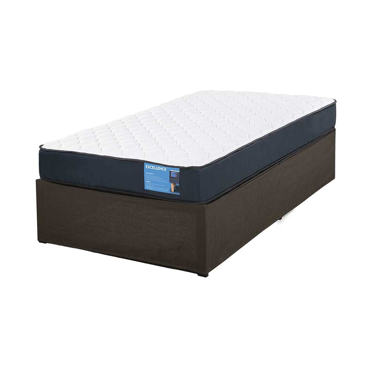 Cama Europea CIC Iron Smart 1,5 Plazas Excellence + Faldón