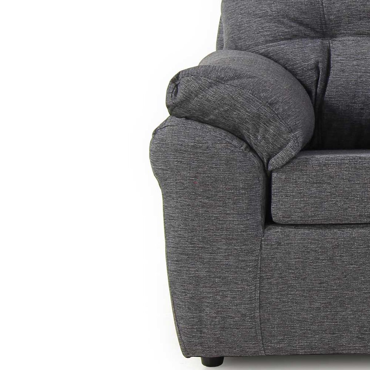 Sofá Seccional Modular Kea Roma 5 Cuerpos Tela Gris