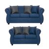 Juego de Living Black Factory Emili 5 Cuerpos Azul