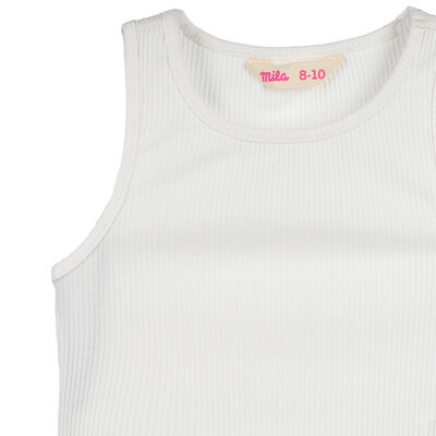 Imagen 2 del producto Polera sin Mangas Niña Mila Blanco, Crudo, Negro, Verde