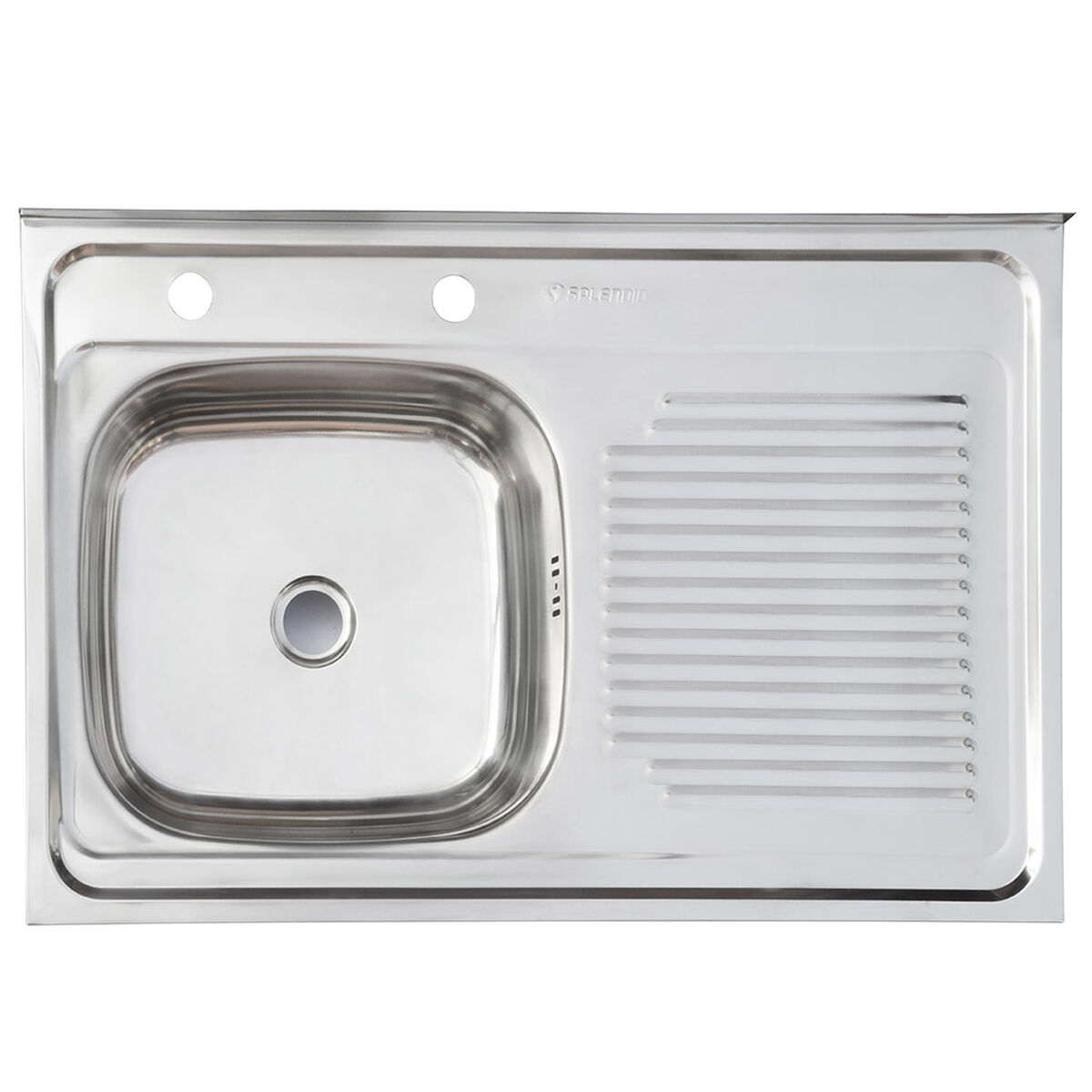Lavaplatos Derecho Sobrepuesto con Rebalse Splendid 800x500 cm