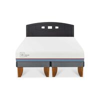 Cama Europea CIC Base Dividida 2 Plazas Excellence Plus + Respaldo Gales Negro