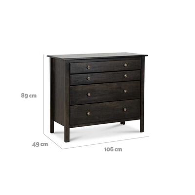 Imagen 2 del producto Cómoda CIC Berlin 4 Cajones Gris Marengo