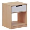 Velador Mobikit Misuri Carvalo-Blanco 1 Cajón