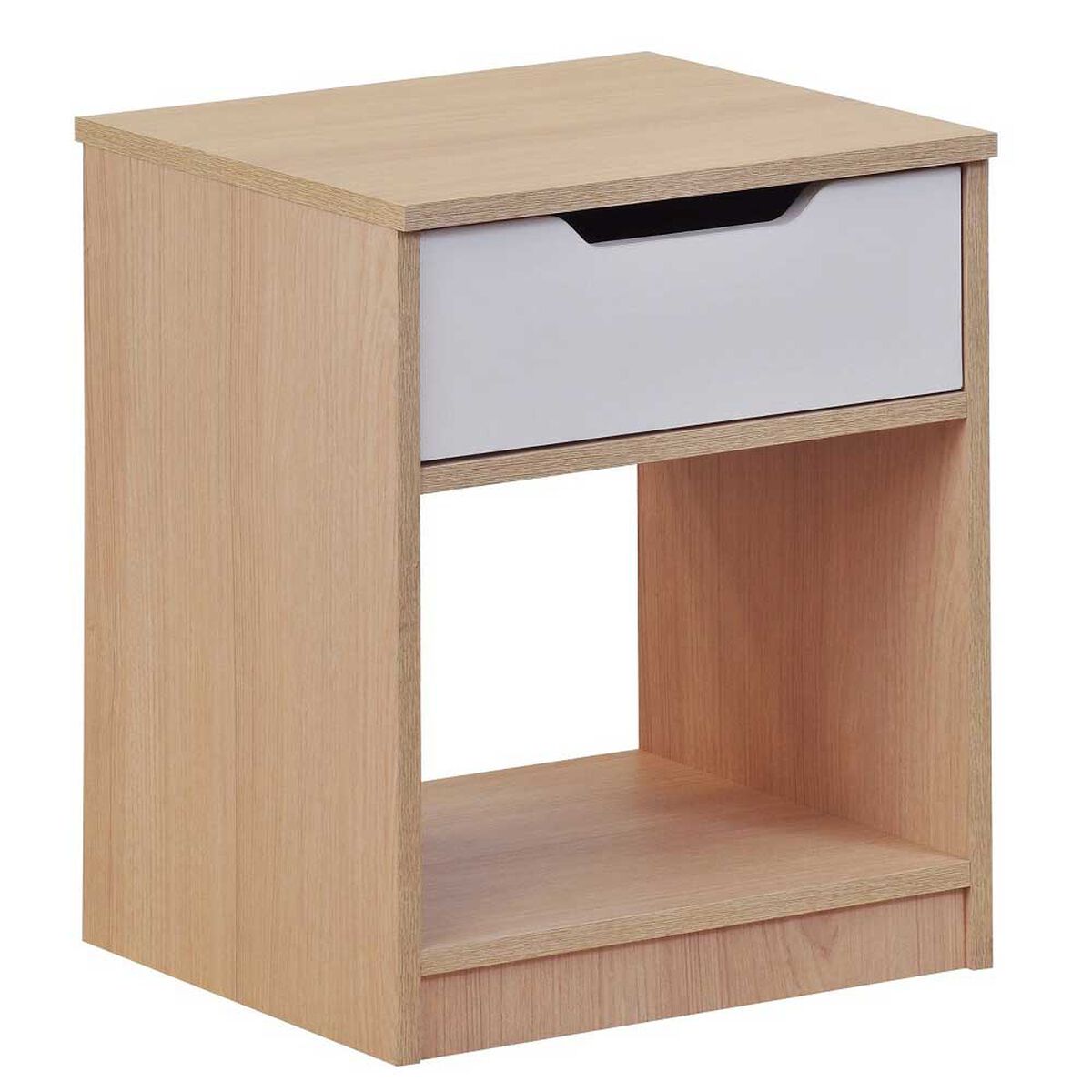 Velador Mobikit Misuri Carvalo-Blanco 1 Cajón