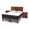 Cama Europea CIC Base Dividida King Premium + Respaldo + Veladores + Almohadas Viscoelástica