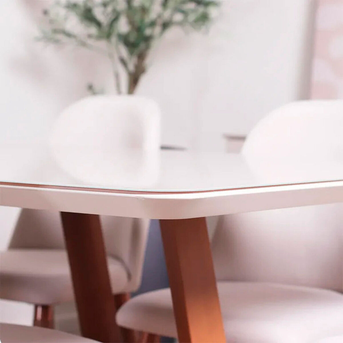 Juego de Comedor Decocasa Bennet 4 Sillas Beige