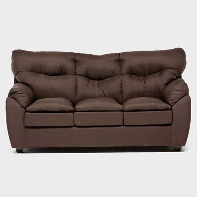 Imagen 2 del producto Juego de Living Almore Belén Sofá 3 Cuerpos + Dos Sillones 1 Cuerpo Café