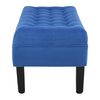 Banqueta Bodevir Wood Capitone 2 Cuerpos Azul Rey