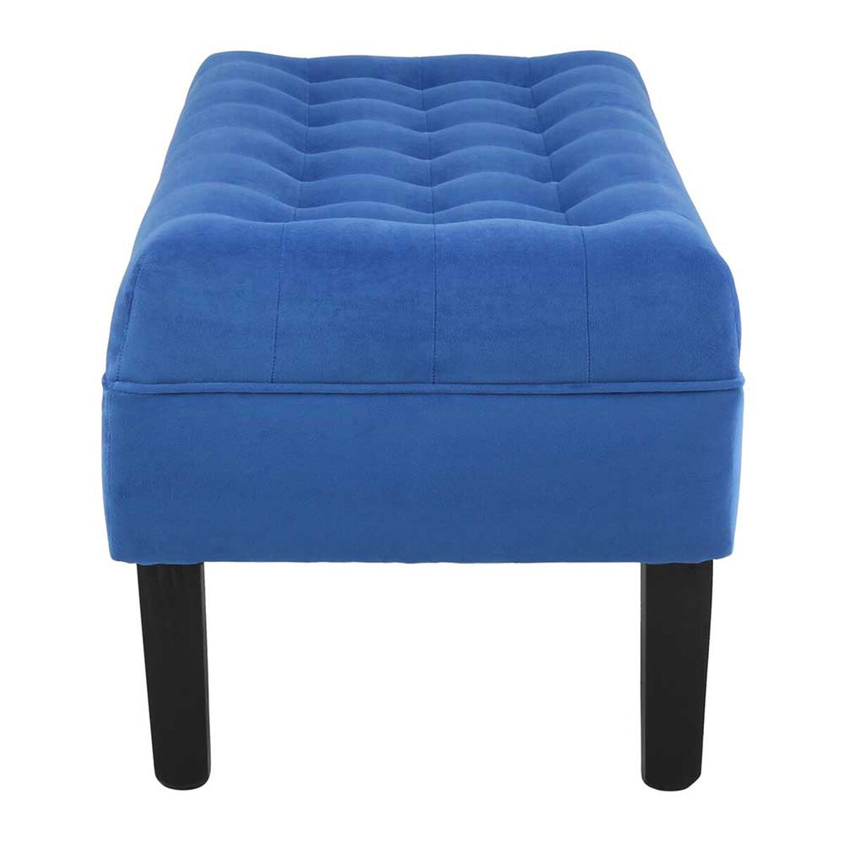 Banqueta Bodevir Wood Capitone 2 Cuerpos Azul Rey
