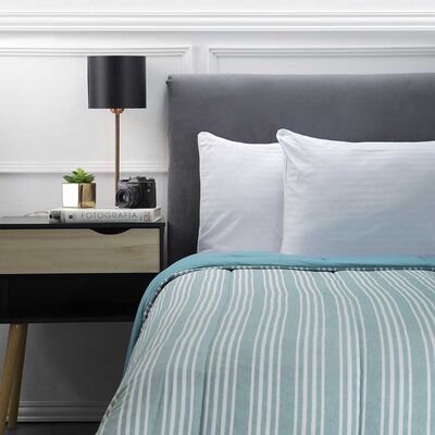 Imagen 1 del producto Plumón Soft Touch Estampado Zibel 1,5 Plazas Liso Turquesa