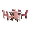 Juego de Comedor Latam Home Alicante 6 Sillas Palo Rosa
