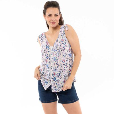 Blusa Estampada Sin Mangas Mujer Alma