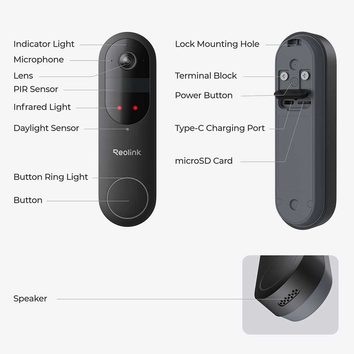 Timbre Reolink VIDEO DOORBELL (BATTERY) 2K