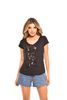Polera Manga Corta Mujer Rock Caviar
