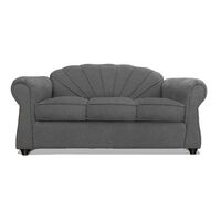 Sofá Elegant Detail Marsella 3 Cuerpos Tela Gris