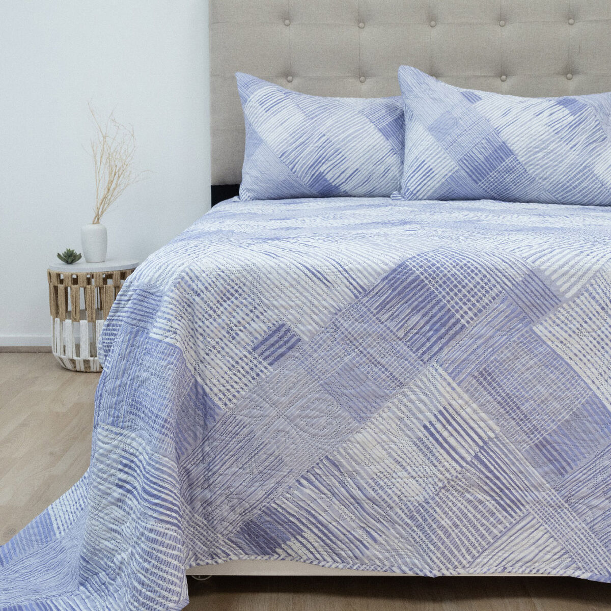 Quilt Doral Hotpress Estampado 2 Plazas Tramado
