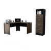 Escritorio  + Archivador 4 Cajones + 1 Repisa Alto Negro TuHome Home Office
