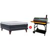 Combo Cama Europea Celta 2 Plazas Everest Cobre + Parrilla a Carb&oacute;n Casanova Cover Premium Medium