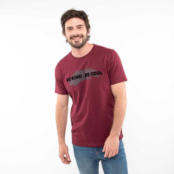 Polera Slim Con Estampado Manga Corta Hombre Zibel