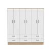Clóset CIC Maipo Olmo Blanco 6 Puertas 6 Cajones