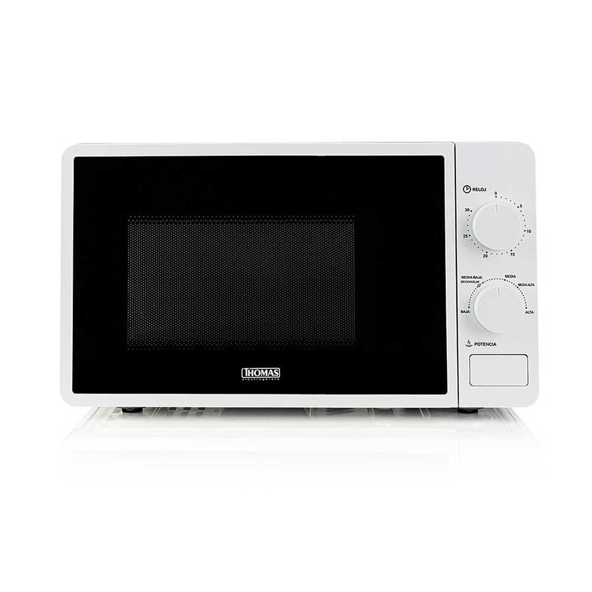 Combo Microondas Thomas TH-18B05 18 lt. + Tapa Protectora para Microondas Plástica Casa Linda Transparente