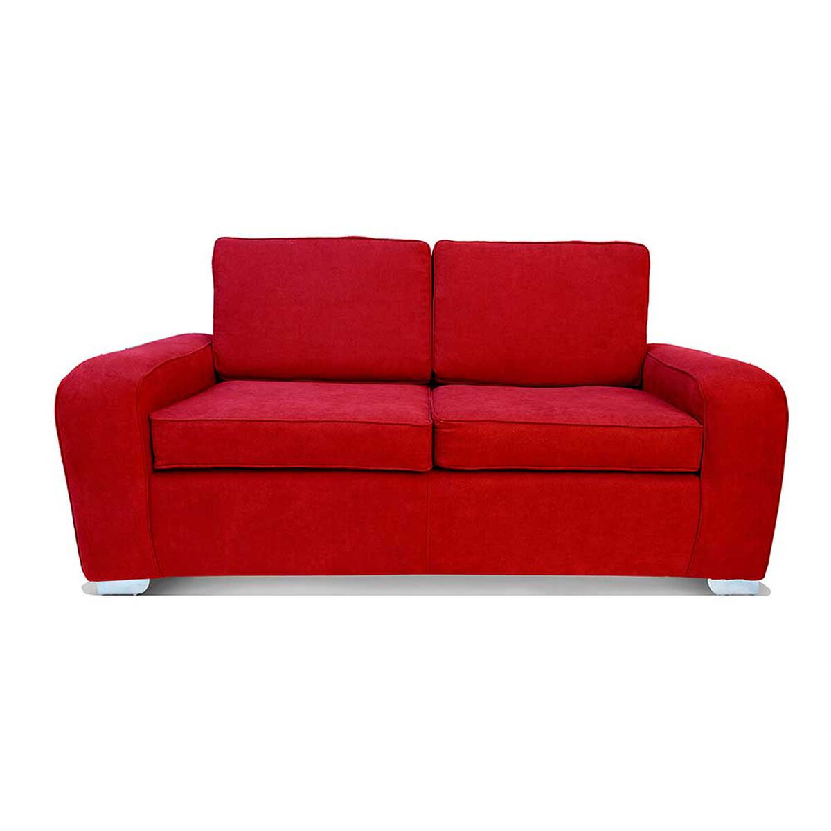 Sof&aacute; Elegant Detail Boston 3 Cuerpos Tela Rojo