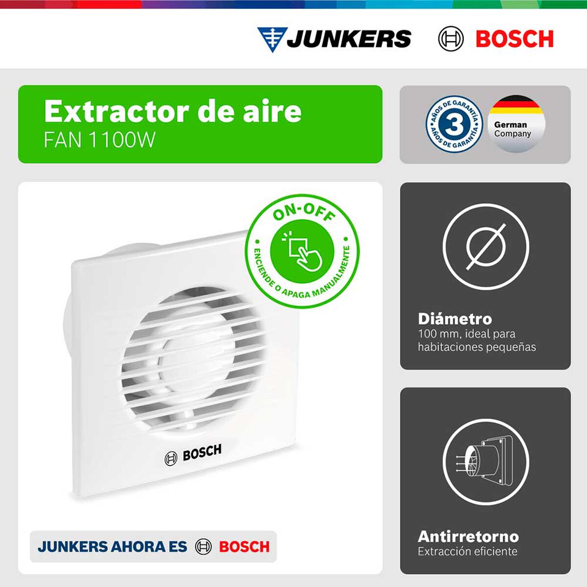 Extractor Aire Bosch  Fan 1500 DH W