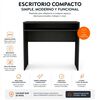 Combo Oficina Escritorio Wengue + Silla New York Negra y Naranjo Arthome