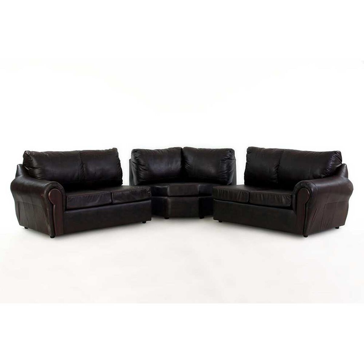Sofá Seccional Kea Malaga PU 5 Cuerpos Café