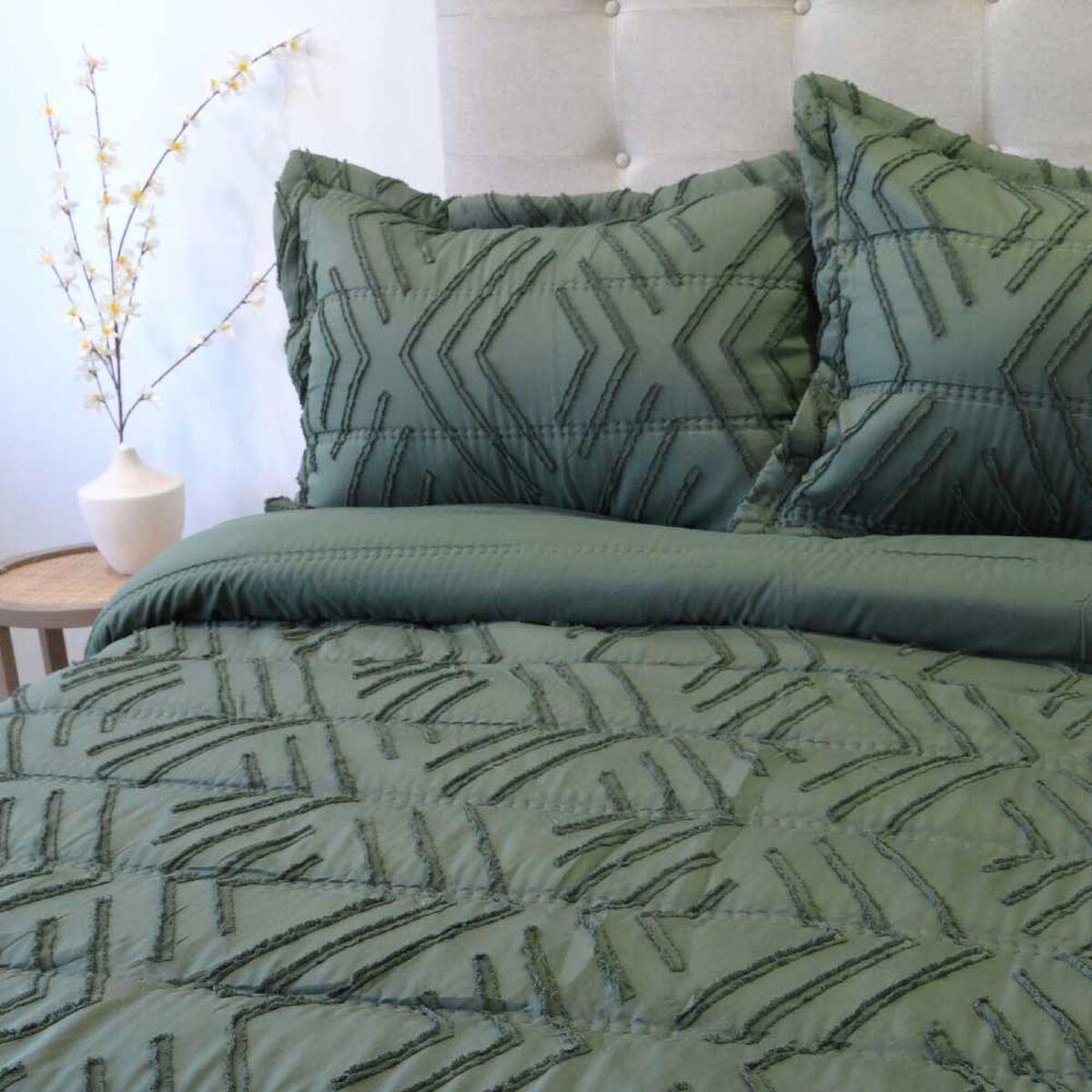 Plum&oacute;n Doral King Touch Nebula Liso Verde