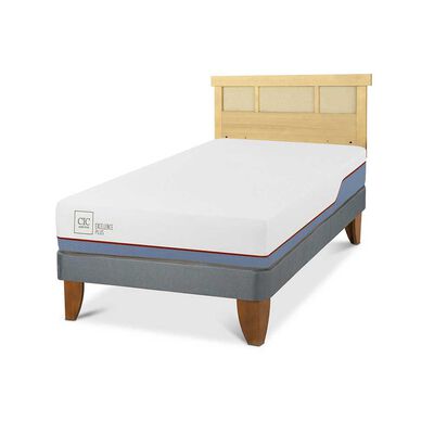 Imagen 2 del producto Cama Europea CIC 1,5 Plazas Excellence Plus + Respaldo Dublin Mostaza