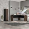 Combo Escritotio + Biblioteca 1 Puerta TuHome Home Office Negro Soft-Co&ntilde;ac