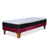 Cama Europea Latam Home 1,5 Plazas Zen Pro Burdeo