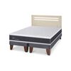Cama Europea CIC Base Dividida King Ortopedic + Respaldo Dublin Alpino