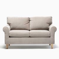 Sofá Kea Retro Felpa 3 Cuerpos Beige