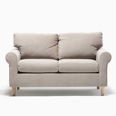 Imagen 1 del producto Sofá Kea Retro Felpa 3 Cuerpos Beige