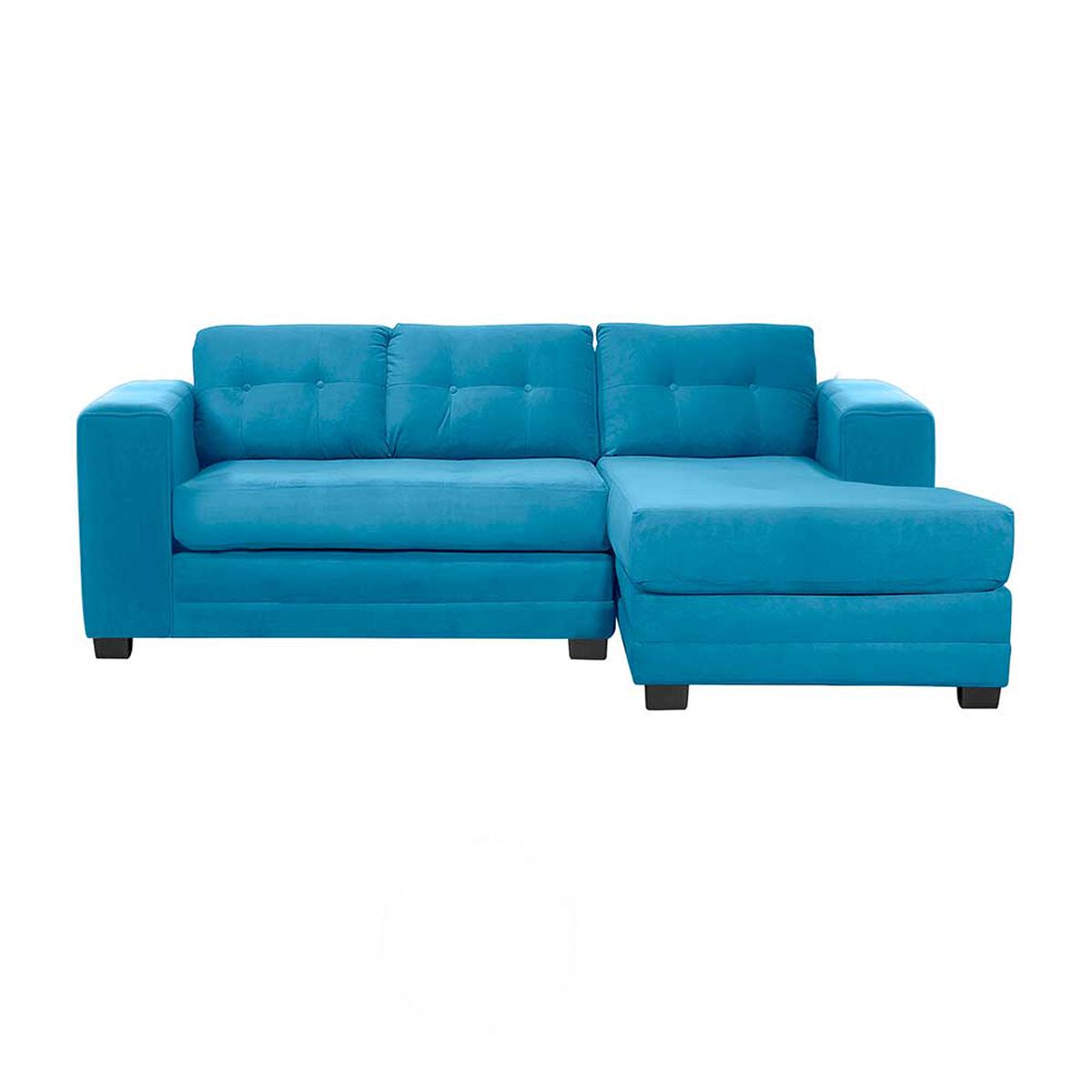 Sof&aacute; Seccional Derecho Living Factory Roma 3 Cuerpos Azul Piedra