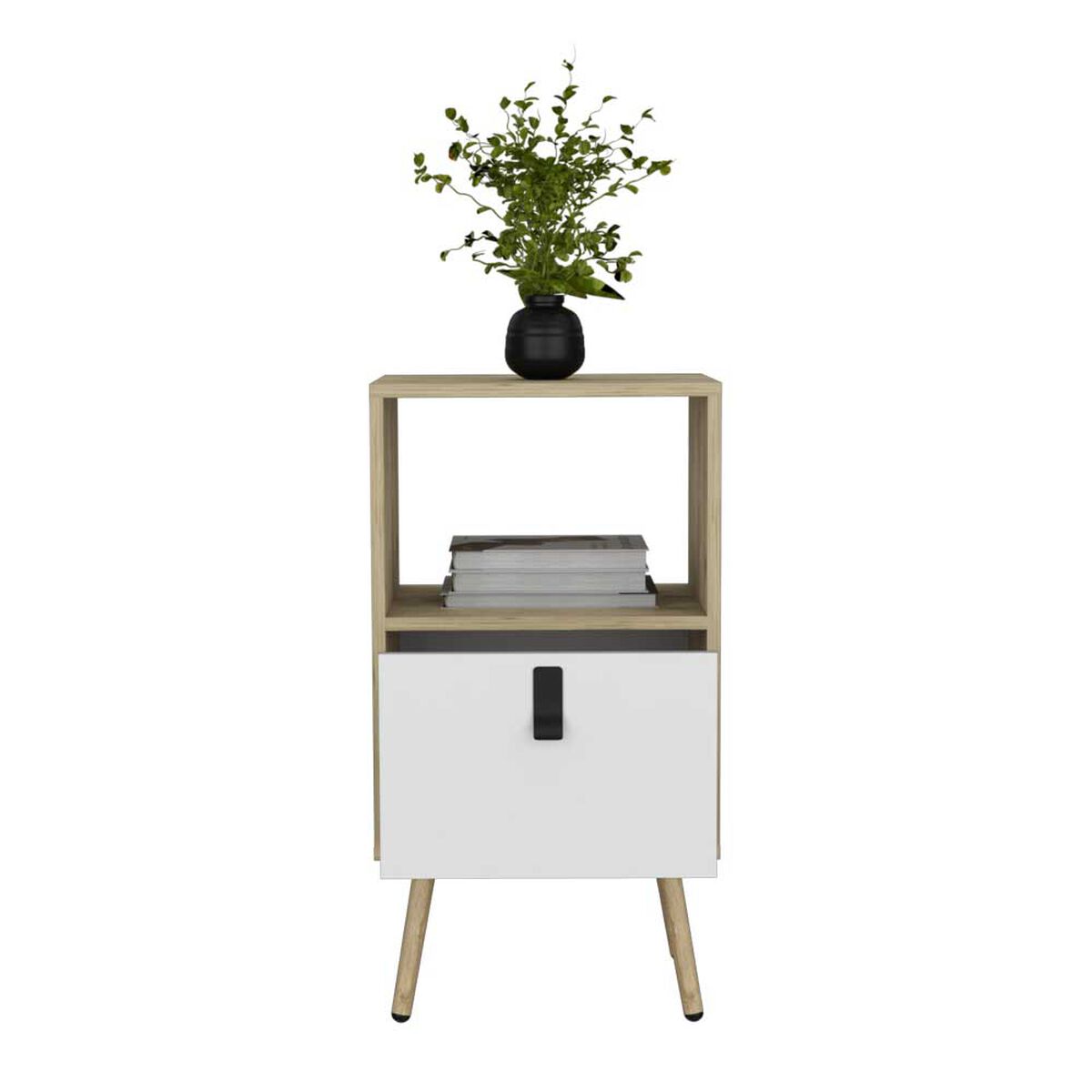 Velador TuHome Huna 1 Cajón Macadamia