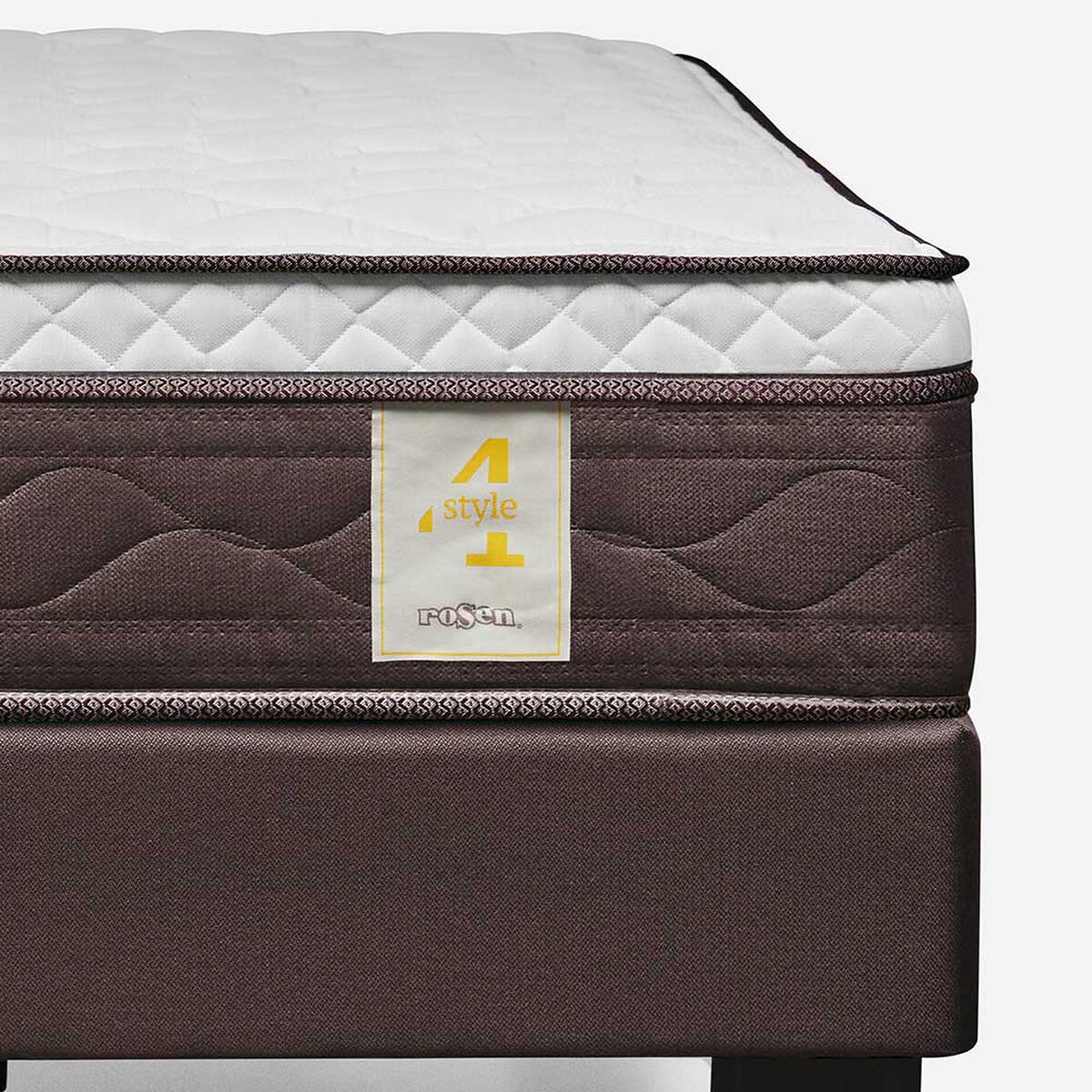 Cama Europea Rosen 1 Plaza New Style 4 Plus + Respaldo Rachel