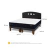 Cama Europea CIC Base Dividida 2 Plazas Premium + Respaldo Gales Negro