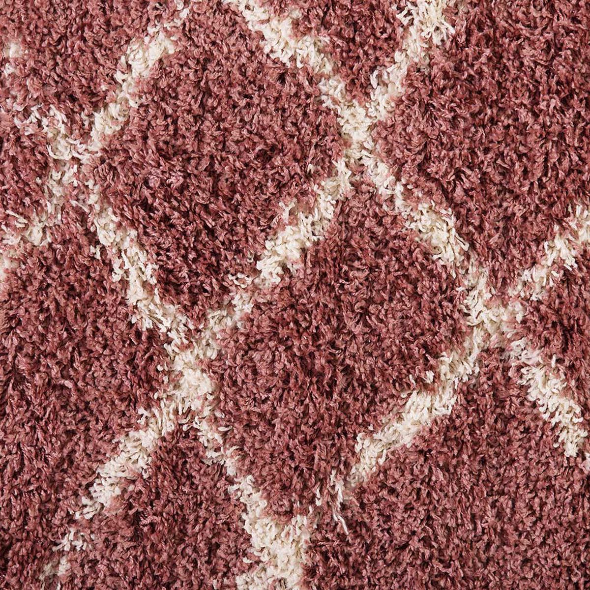 Alfombra Dib Shaggy Design 180 x 275 cm Rosa